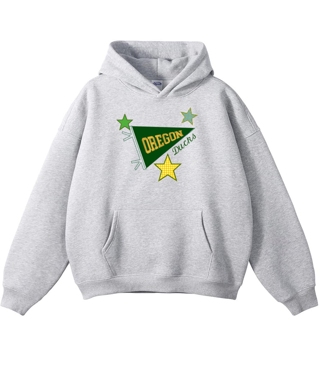 The Embroidered Patchwork Star Pennant Hoodie