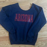 Arizona Wildcats Bling Off The Shoulder Crewneck