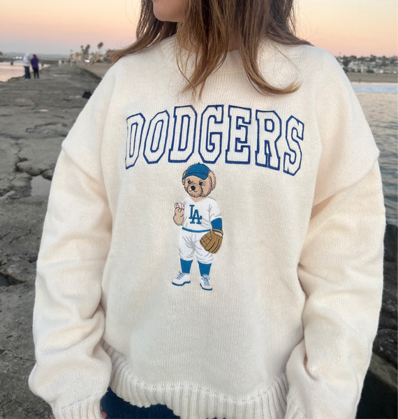 Embroidered Teddy BallPark Knit