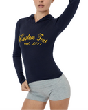 Embroidered Script Long Sleeve Hoodie