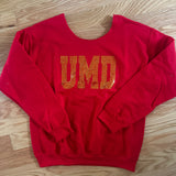 UMD Bling Off The Shoulder Crewneck