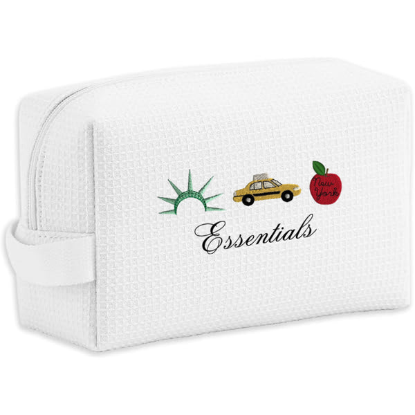 NYC Embroidered Waffle Pouch