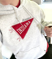 Custom Embroidered Patchwork Pennant Hoodie