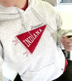 Custom Embroidered Patchwork Pennant Hoodie