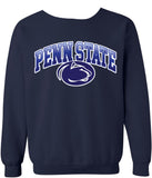 Off the Shoulder Ombré Varsity Sweater