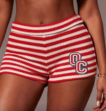 Embroidered Knit Shorts