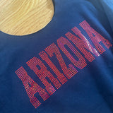 Arizona Wildcats Bling Off The Shoulder Crewneck