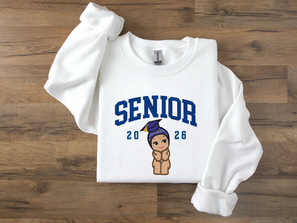 Embroidered Angel Senior Sweater