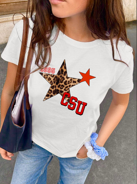 Custom Leopard Varsity Tee