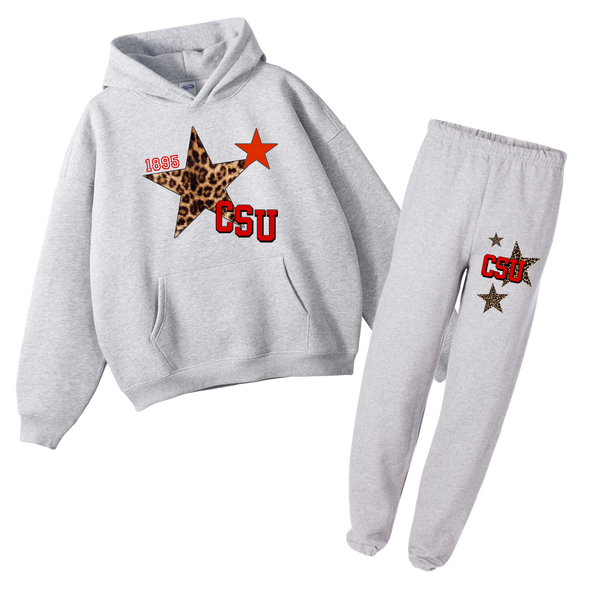 Custom Varsity Leopard Sweat Set