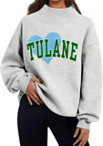 SweetHeart Embroidered Mock Neck