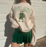 The Embroidered Teddy Football Knit Sweater