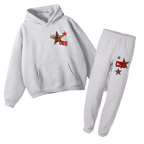Custom Varsity Leopard Sweat Set