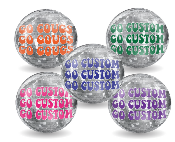 Custom Game Day Pin Back Button Disco