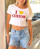 Custom College I Heart Cut Off Tee