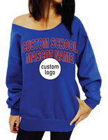 Custom Script Logo Off The Shoulder Sweater