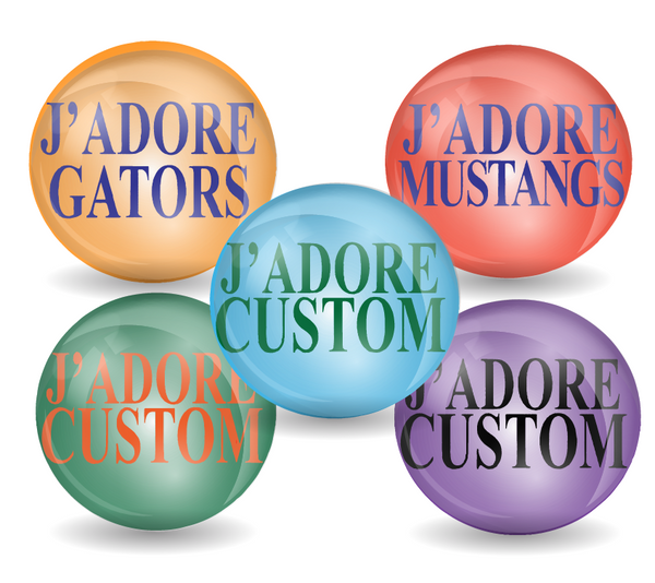 Custom Game Day Pin Back Button J'Adore