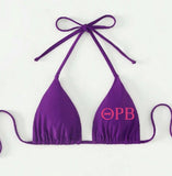 Greek Letters Custom Bikini Top