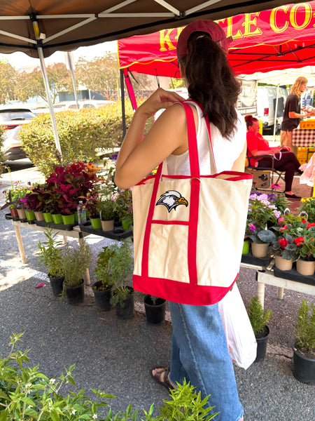 Embroidered Logo Canvas Tote