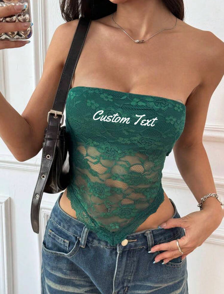 Embroidered Lace Tube Top