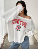 Embroidered Logo Knit Sweater