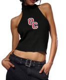 Custom Embroidered Backless Halter with Logo