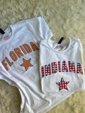 Custom Embroidered Star Patchwork Tee