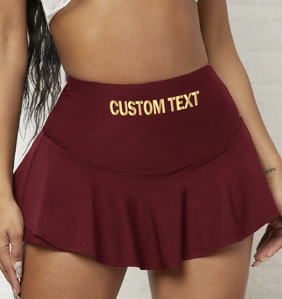 Custom College Ruffle Skort