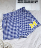 College Logo Gingham Shorts