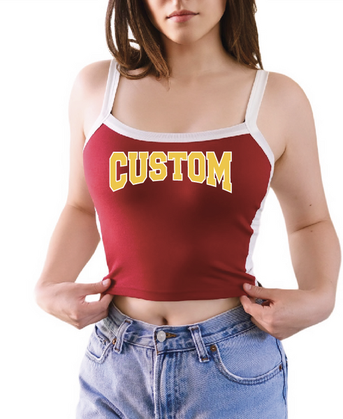 Custom College Varsity Color Block Tank Top