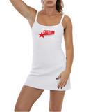 Embroidered Stadium Mini Dress