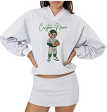 Embroidered Ball Park Sweater