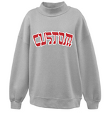 Script Mock Neck Sweater