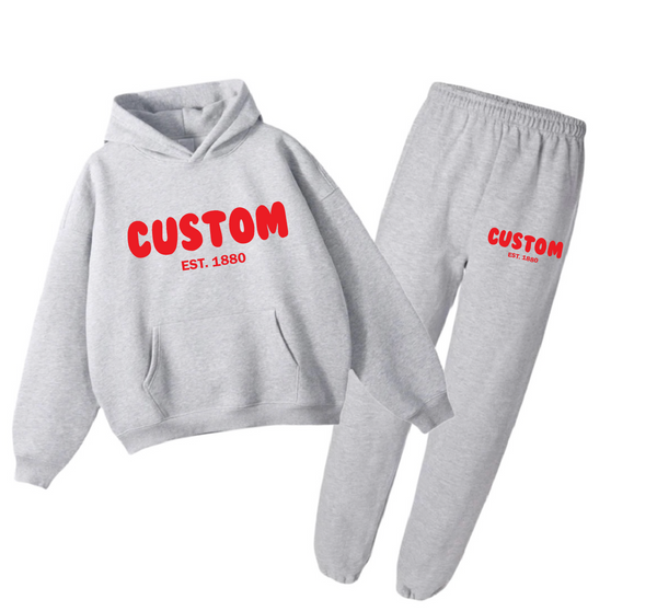 Custom College Bubble Sweat Set