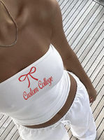 College Ribbon Tube Top