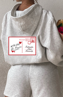 Custom College With Love Post Card Hoodie