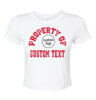 Custom College Property Of Baby Tee