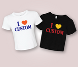 Custom College I Love Baby Tee