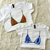 Custom College Bikini Bra Fitted Tee