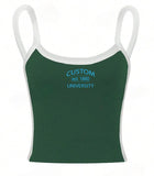 Custom College Western Color Block Tank Top