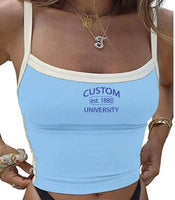 Custom College Western Color Block Tank Top