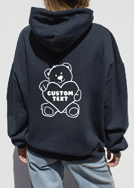 Custom College Bear Heart Hoodie