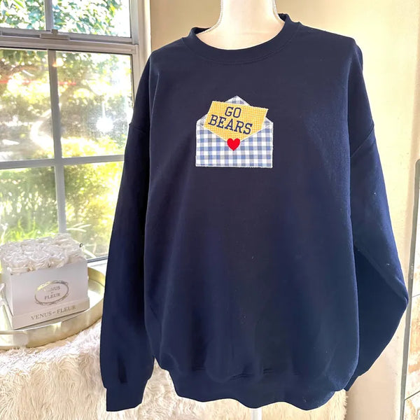 Custom College Embroidered Love Letter Sweater