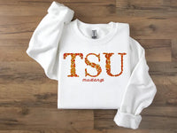 Custom College Embroidered Flower Font Sweater