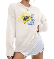 Embroidered Custom College Pennant Knit Sweater