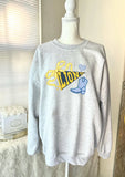 Custom College Pennant Embroidered Crewneck