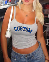 Custom College Varsity Crop Tank