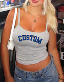 Custom College Varsity Crop Tank