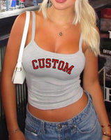 Custom College Varsity Crop Tank