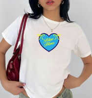 Custom College Heart Lace Bow Tee